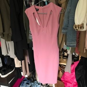 Bebe rose colored cutout dress